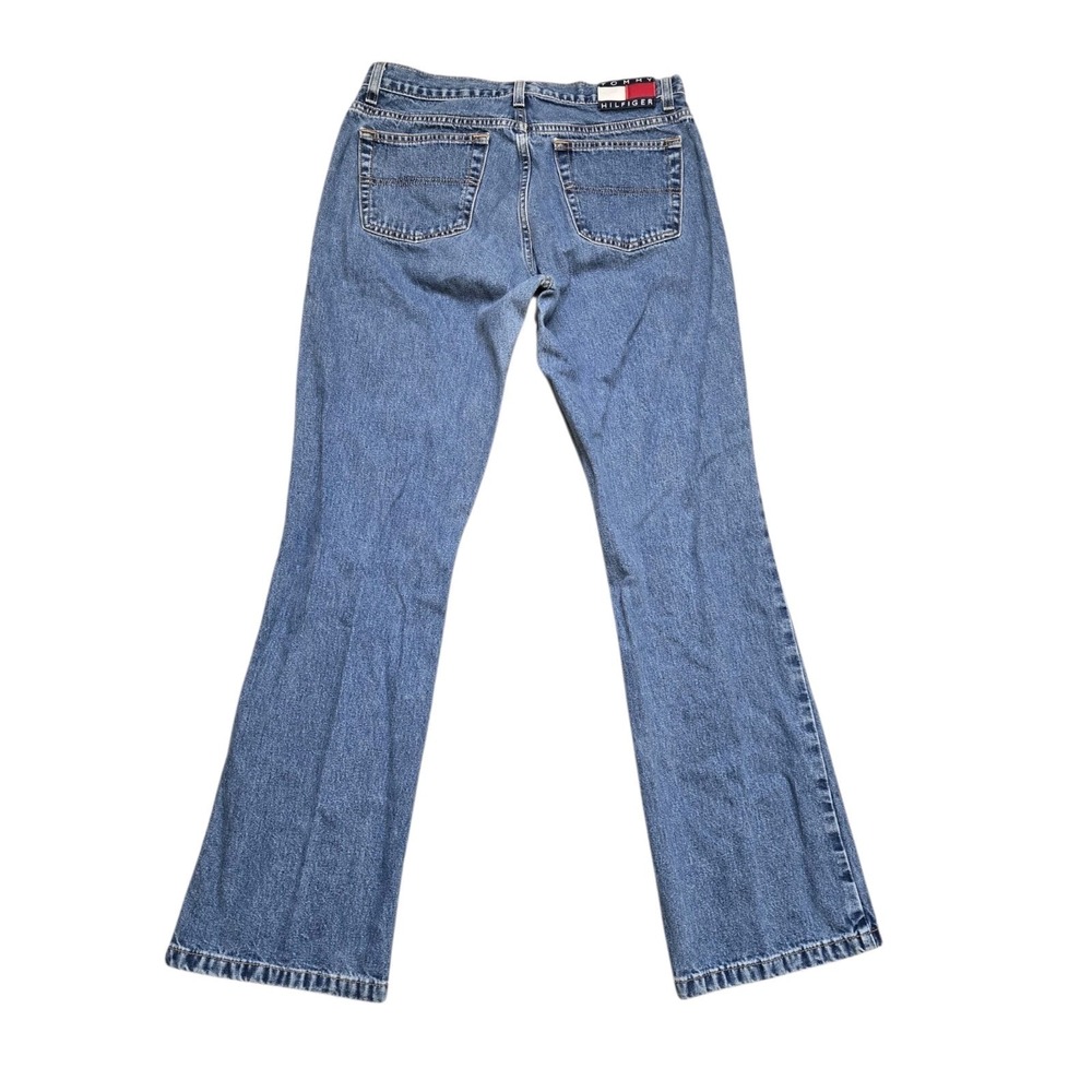 Vintage Tommy Hilfiger Jeans Womens 9 Blue Back Logo Patch
